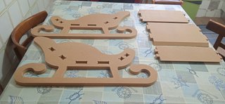TRINEO DE MADERA DECORATIVO