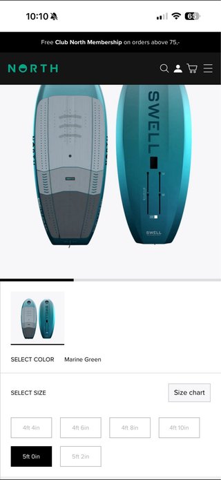 Tabla North Swell 75 L 2025