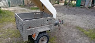 Remolque para perros con tapa