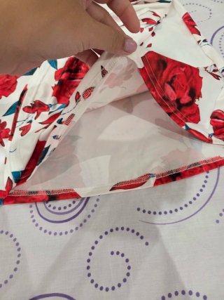 Falda larga estampada flores