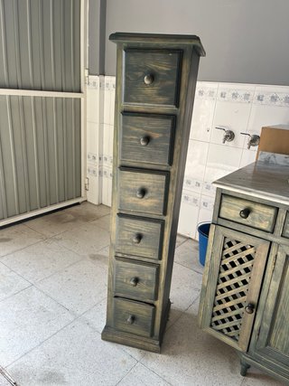 Muebles de baño madera y mármol