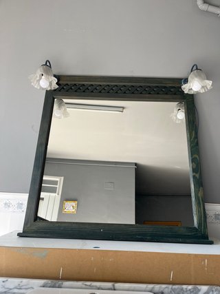Muebles de baño madera y mármol