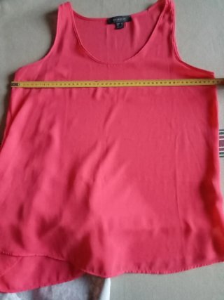 Conjunto Blusa salmon y Pantalón Gris Estampado