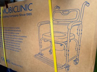 Silla aluminio con inodoro y ruedas