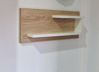 Estante de pared Roble y blanco 45x20x19