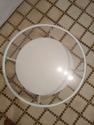 Mesa centro redonda Vittsjo Ikea cristal y metal
