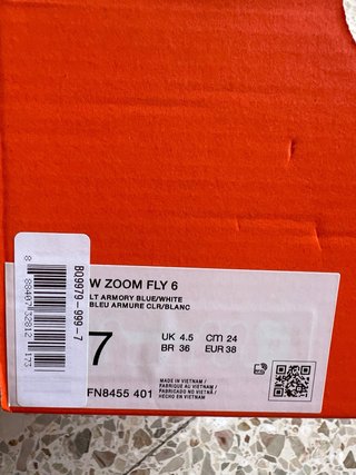 Zapatillas Nike Zoom Fly 6 Mujer Talla 38 Azul
