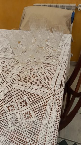 Bicchieri cristallo vintage decorati