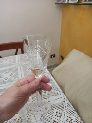 Bicchieri cristallo vintage decorati