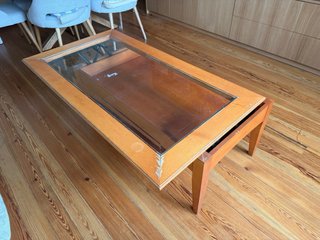 Mesa de centro madera y cristal