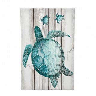 Cuadro Tortuga Marina Azul y Verde