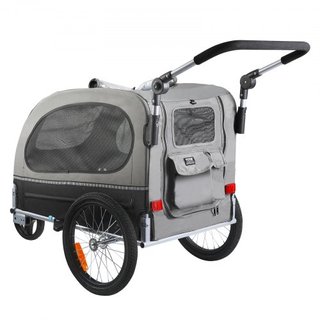 Remolque para Perros, Soporta hasta 88 lbs, Carrito de Paseo para Mascotas 2 en 1, Transportador de Bicicleta, Marco de Carrito Plegable Fácil con Ruedas de Liberación Rápida, Acoplador Universal ...