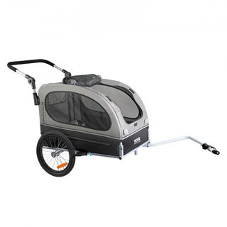 Remolque para Perros, Soporta hasta 88 lbs, Carrito de Paseo para Mascotas 2 en 1, Transportador de Bicicleta, Marco de Carrito Plegable Fácil con Ruedas de Liberación Rápida, Acoplador Universal ...