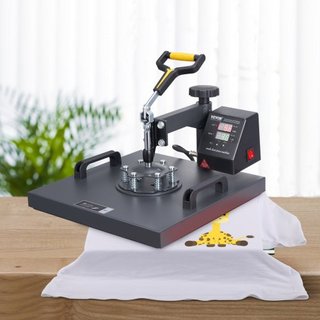 Máquina de Prensa Térmica, 15x15 pulgadas / 38x38 cm, Impresora de Transferencia por Sublimación 2EN1 Clamshell con Recubrimiento de Teflón, Control de Calor Digital Preciso, Powerpress para Camis...
