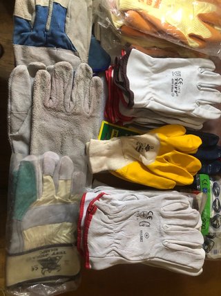 Guantes Trabajo de Cuero ,goma, de soldar