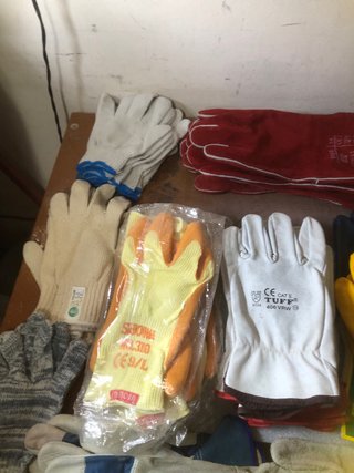 Guantes Trabajo de Cuero ,goma, de soldar