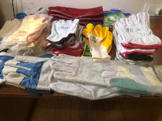 Guantes Trabajo de Cuero ,goma, de soldar
