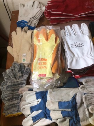 Guantes Trabajo de Cuero ,goma, de soldar