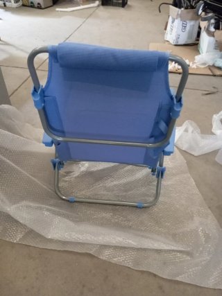 Silla de Playa Plegable Azul