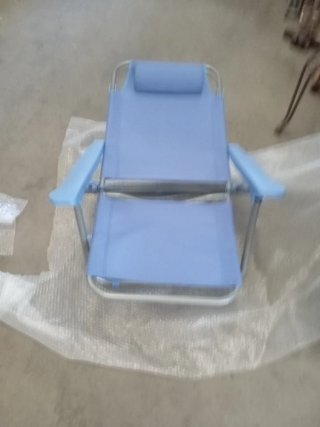 Silla de Playa Plegable Azul