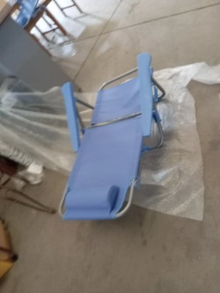 Silla de Playa Plegable Azul