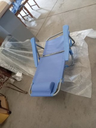 Silla de Playa Plegable Azul