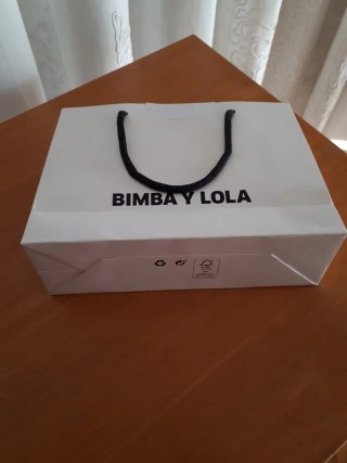 Bolsa de papel Bimba y Lola blanca
