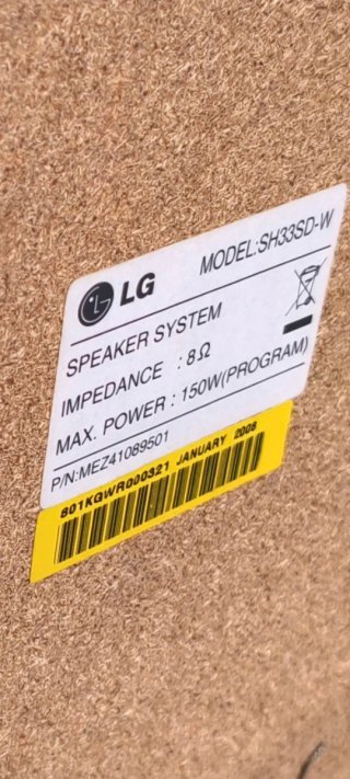 Subwoofer LG Negro Home Cinema