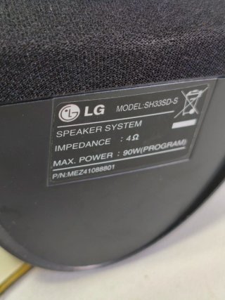 Subwoofer LG Negro Home Cinema