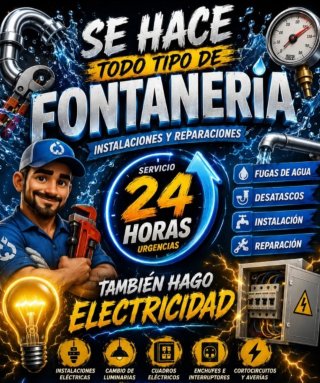 Se realizan trabajos de electricidad y fontanería