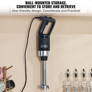 Mezclador de Inmersión Comercial, Batidora de Mano Pesada de 750 Vatios, Mezclador de Variedad de Velocidades con Cuchilla de Acero Inoxidable 304, Mezclador Portátil Multiusos para Sopa, Batido, ...