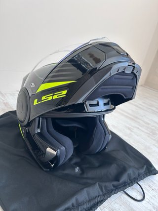 Casco Moto LS2 Negro y Amarillo