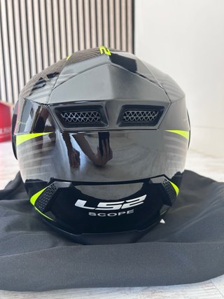 Casco Moto LS2 Negro y Amarillo