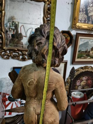 Talla madera niño ángel