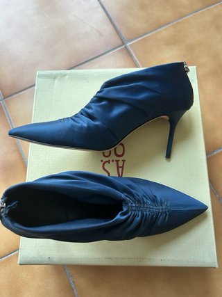 Botines Zara Azul Brillo Talla 38