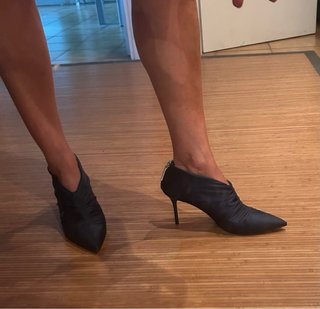 Botines Zara Azul Brillo Talla 38