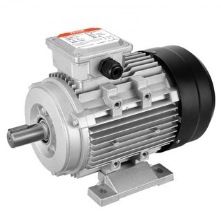 Motor Eléctrico de 1.5KW 3000 rpm, AC 230V/400V 9.5A/3.5A, 90L, Marco B3, Motor de Compresor de Aire 3-Fases, Eje Con Diente de 24mm, Rotación CW/CCW para Maquinaria Agrícola y Equipos Generales