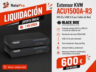 Extensor KVM Black Box ACU1500A-R3 DVI-D USB 2.0