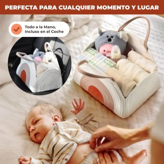 Bolso organizador pañales y cambiador arcoiris