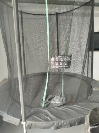 Cama elástica 240cm con red de seguridad