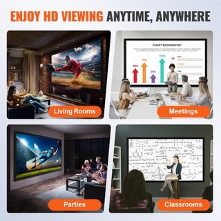 Pantalla de Proyección de 120 Pulgadas 16:9 Pantalla de Película 4K HDTV Marco Fijo Pantalla de Proyector 3D para Cine en Casa 4K HDTV Uso al Aire Libre (120 pulgadas)