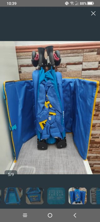 Cuna de camping azul
