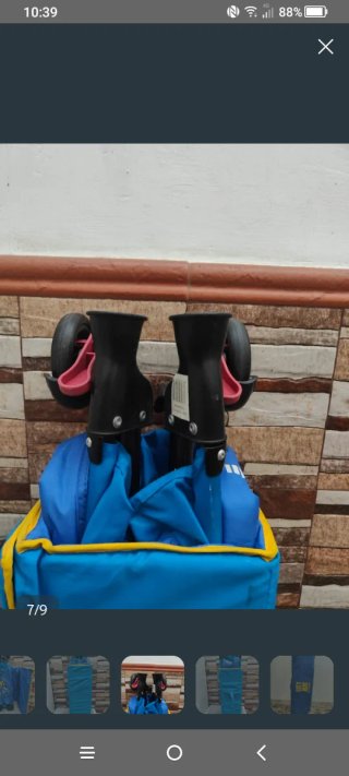 Cuna de camping azul