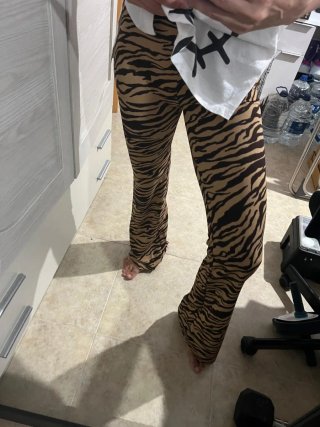 Pantalones de mujer con estampado de cebra