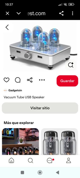 Altavoz USB Tubo de Vacío Plata