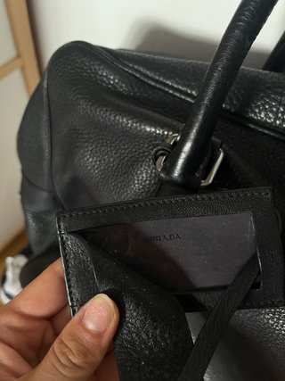 Bolso de viaje Prada piel negro