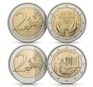Lote 2 Monedas 2€ España 2026