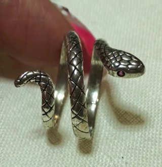Anillo Serpiente Plata Ajustable