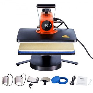 Máquina de Prensa Térmica - Máquina de Sublimación 6 en 1 para DIY Camisetas/Gorros/Tazas/Proyectos de Transferencia Térmica, Prensa Térmica Multifuncional de 12x15 con 360° Probada según Normas