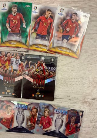 PACK 18 CARTAS TOPPS CHROME EURO 2024 ESPAÑA